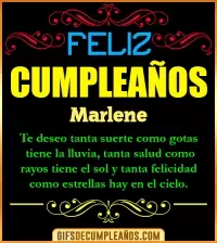 GIF Frases de Cumpleaños Marlene